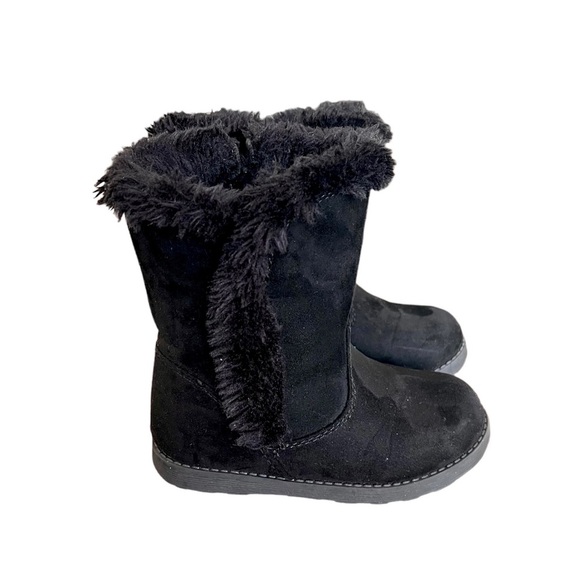 Cat & Jack Shoes Cat Jack Black Furlined Boots Size 9 Toddler